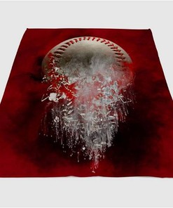 Baseball Backgrounds Sherpa Fleece Blanket Gifts for Family, for Couple