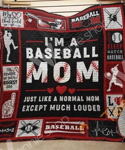 Baseball I'm A Baseball Mom Quilt Blanket Bedding Set