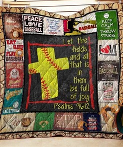 Baseball Life Quilt Blanket Bedding Set