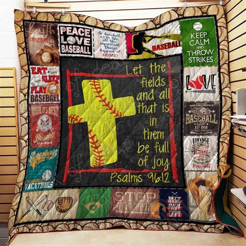Baseball Life Quilt Blanket Bedding Set