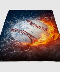 Baseball Logos Sherpa Fleece Blanket Gifts for Family, for Couple