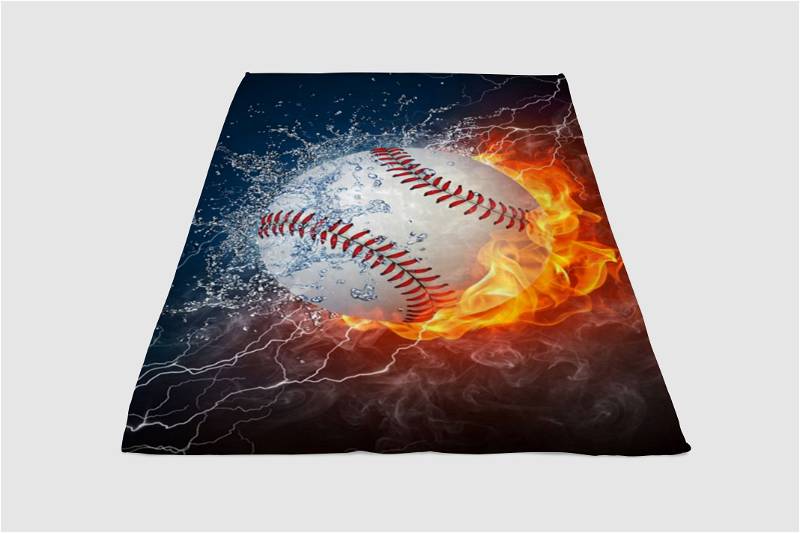 Baseball Logos Sherpa Fleece Blanket Gifts for Family, for Couple
