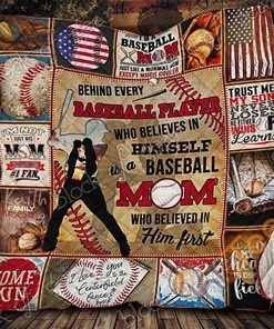 Baseball Mom Quilt Blanket And Bedding Set Option