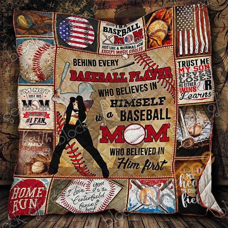 Baseball Mom Quilt Blanket And Bedding Set Option