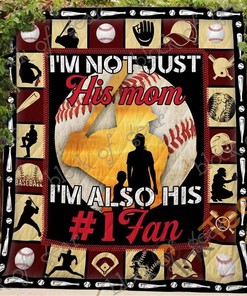 Baseball Mom Quilt Blanket Bedding Set