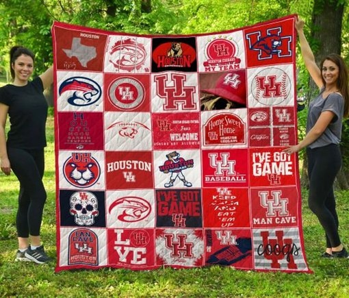 Baseball Ncaa Houston Cougars Collection Quilt Blanket Bedding Set