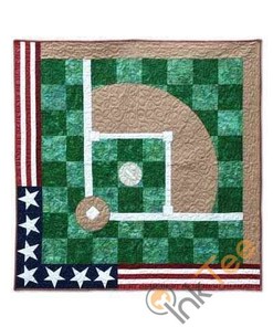 Baseball Quilt Blanket Bedding Set With Pilliwcase Option Ver2