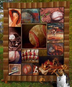 Baseball Quilt Blanket Bedding Set With Pilliwcases Option Gifts For Fan