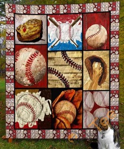 Baseball Quilt Blanket Bedding Set With Pilliwcases Options