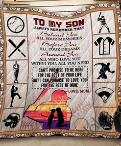 Baseball – To My Son Quilt Blanket Bedding Set