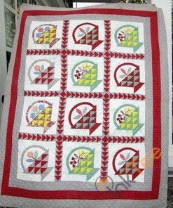 Basket Quilt Blanket Bedding Set