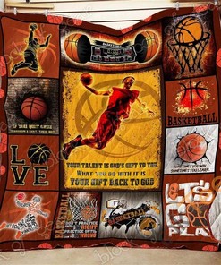 Basketball Makes Me Happy Quilt Blanket Bedding Set
