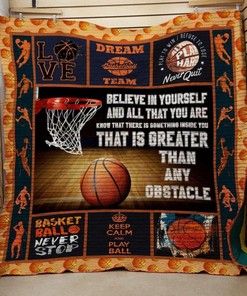 Basketball Never Stop Basketball Quilt Blanket DUP