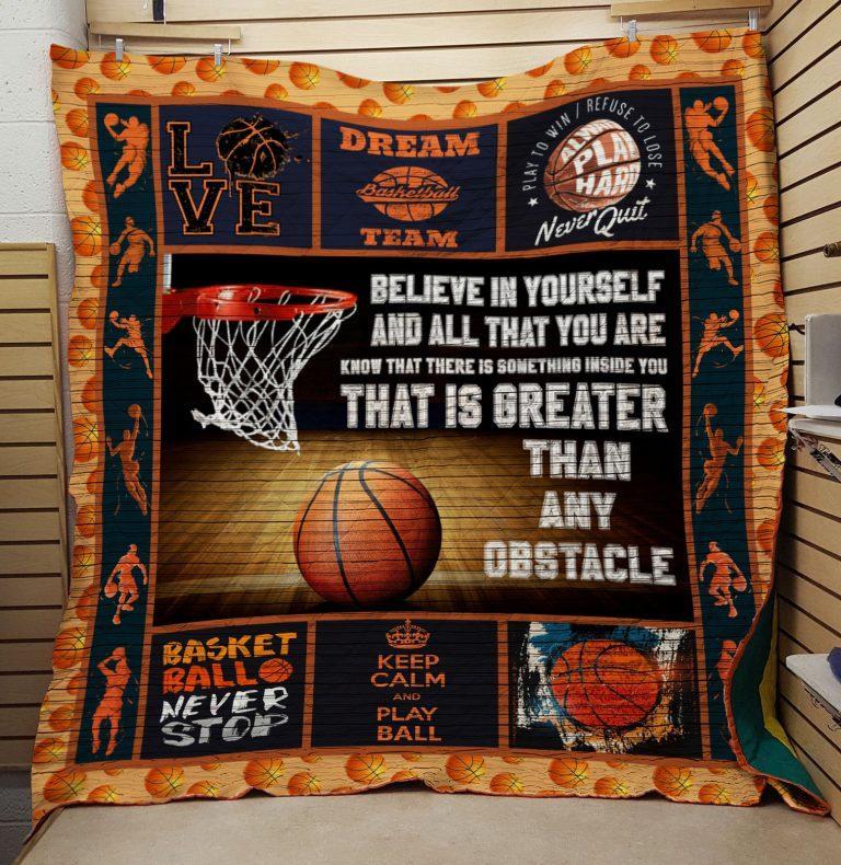 Basketball Never Stop Basketball Quilt Blanket DUP