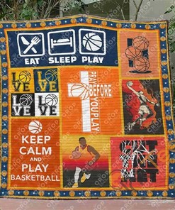 Basketball Quilt Blanket Bedding Set With Pilliwcases Option Ver5