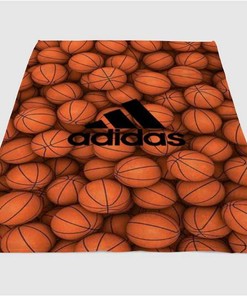 Basketballs Background Sherpa Fleece Blanket Gifts for Family, for Couple
