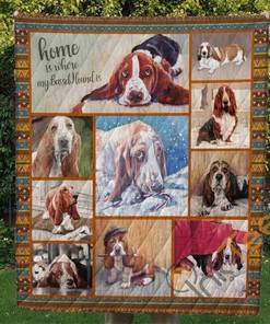 Basset Hound 10 Quilt Blanket Bedding Set