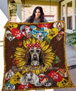 Basset Hound 14 Quilt Blanket Bedding Set