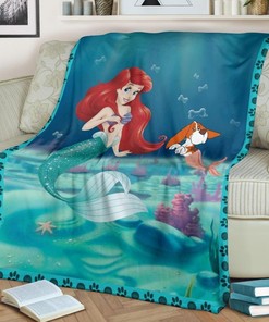 Basset Hound Dog Lovers And Mermaid Fleece Blanket Gift For Fan, Quilt Blanket Bedding Set Gift