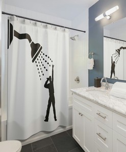 Bathroom Singer Shower Curtain, Funny Shower Curtain, Housewarming Gift, Shower head Curtain, Shower Curtain Funny, Funny Bathroom Decor