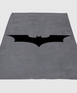 Batman Black And White Logo Sherpa Fleece Blanket Gifts for Family, for Couple