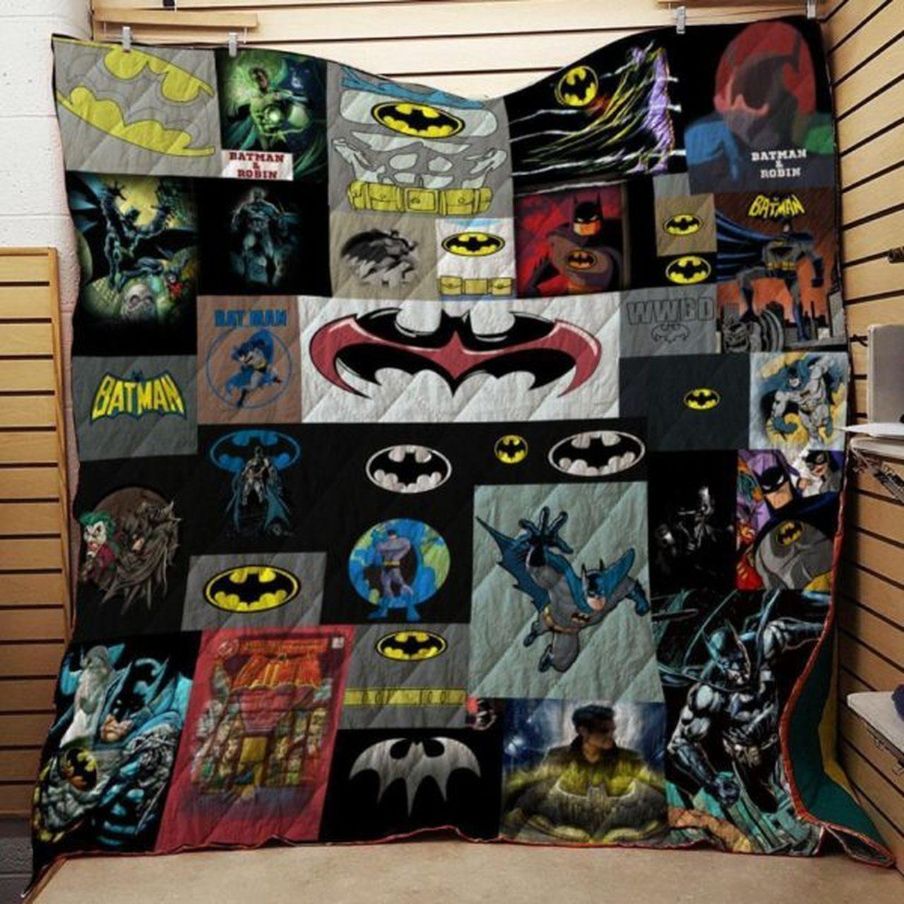 Batman Fabric Personalized Customized Quilt Blanket Bedding Set Esr8