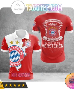 Bayern Munich Red White Scratch Verstehen Polo Shirt