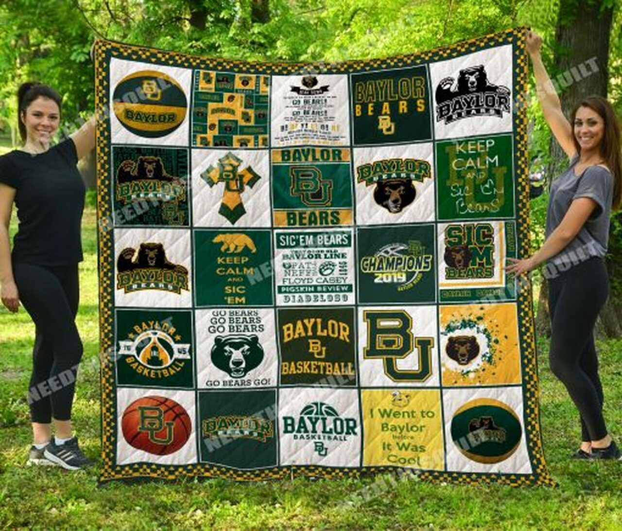 Baylor Bears Colorful Ncaa Quilt Blanket Bedding Set