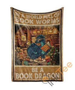 Be A Book Dragon Sherpa Fleece Blanket Gifts for Family, for Couple