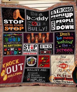 Be A Buddy Not A Bully Quilt Blanket Bedding Set
