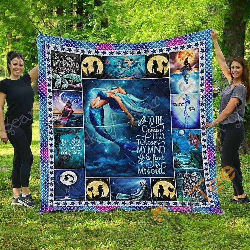 Be A Mermaid Quilt Blanket Bedding Set