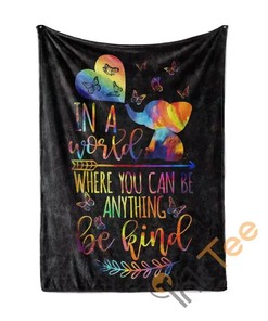 Be Kind To Your Mind Sherpa Fleece Blanket Gifts for Family