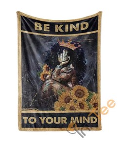 Be Kind To Your Mind Sherpa Fleece Blanket Gifts for Family, for Couple