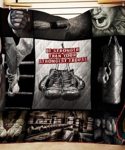 Be Stronger I Love Boxing Quilt Blanket Bedding Set