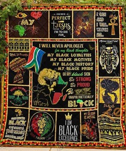Be Unapologetically Black Quilt Blanket Bedding Set