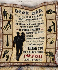 Be Your Little Girl To My Dad I'll Always Father's Day Personalized Quilt Blanket Bedding Set