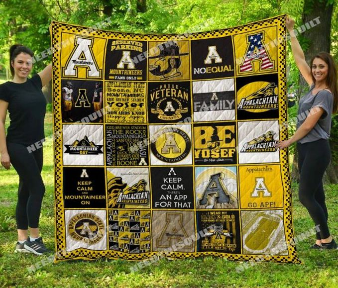 Be Yourself Ncaa Appalachian State Mountaineers Collection Quilt Blanket Bedding Set