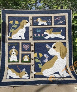Beagle Quilt Blanket Bedding Set