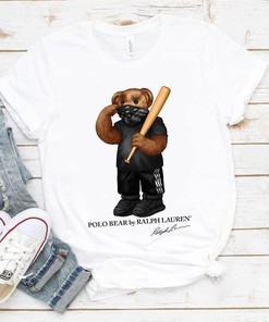 Bear By Ralph Lauren Signed Graphic Printed 3D All Over Print Polo Shirt