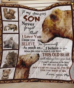 Bear Family Personalized Quilt Blanket Bedding Set