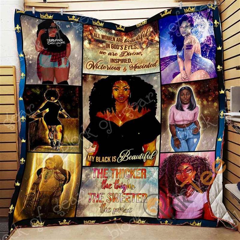 Beautiful Black Queens Plussize Quilt Blanket Bedding Set