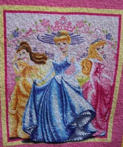 Beautiful Disney Princesses Fabric Quilt Blanket Bedding Set