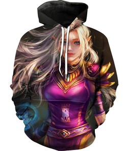 Beautiful Elf High Fantasy Elf Artwork Hoodie 3D