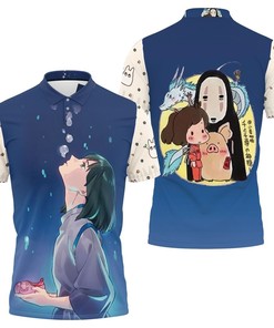 Beautiful Nigihayami Kohaku Nushi Look At Sky Bubbles Spirited Away Studio Ghibli 3D All Over Print Polo Shirt