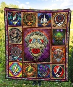 Beautiful The Grateful Dead Head Gift For Music Fan Quilt Blanket Bedding Set
