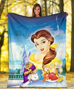 Beauty And The Beast Beauty Sherpa Fleece Blanket Gifts for Family, for Couple