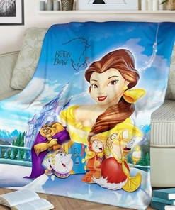 Beauty And The Beast Best Seller Fleece Blanket Gift For Fan, Quilt Blanket Bedding Set Gift