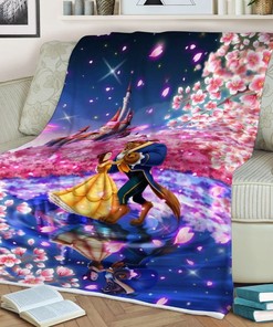 Beauty And The Beast Gift, Disney Beauty And The Beast Belle Gift For Fan Comfy Throw Blanket Gift