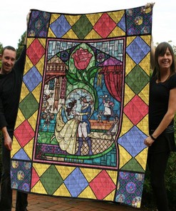 Beauty And The Beast Quilt Blanket Bedding Set for Home Décor