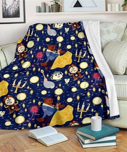 Beauty And The Beast Sherpa Fleece Blanket Funny Gift